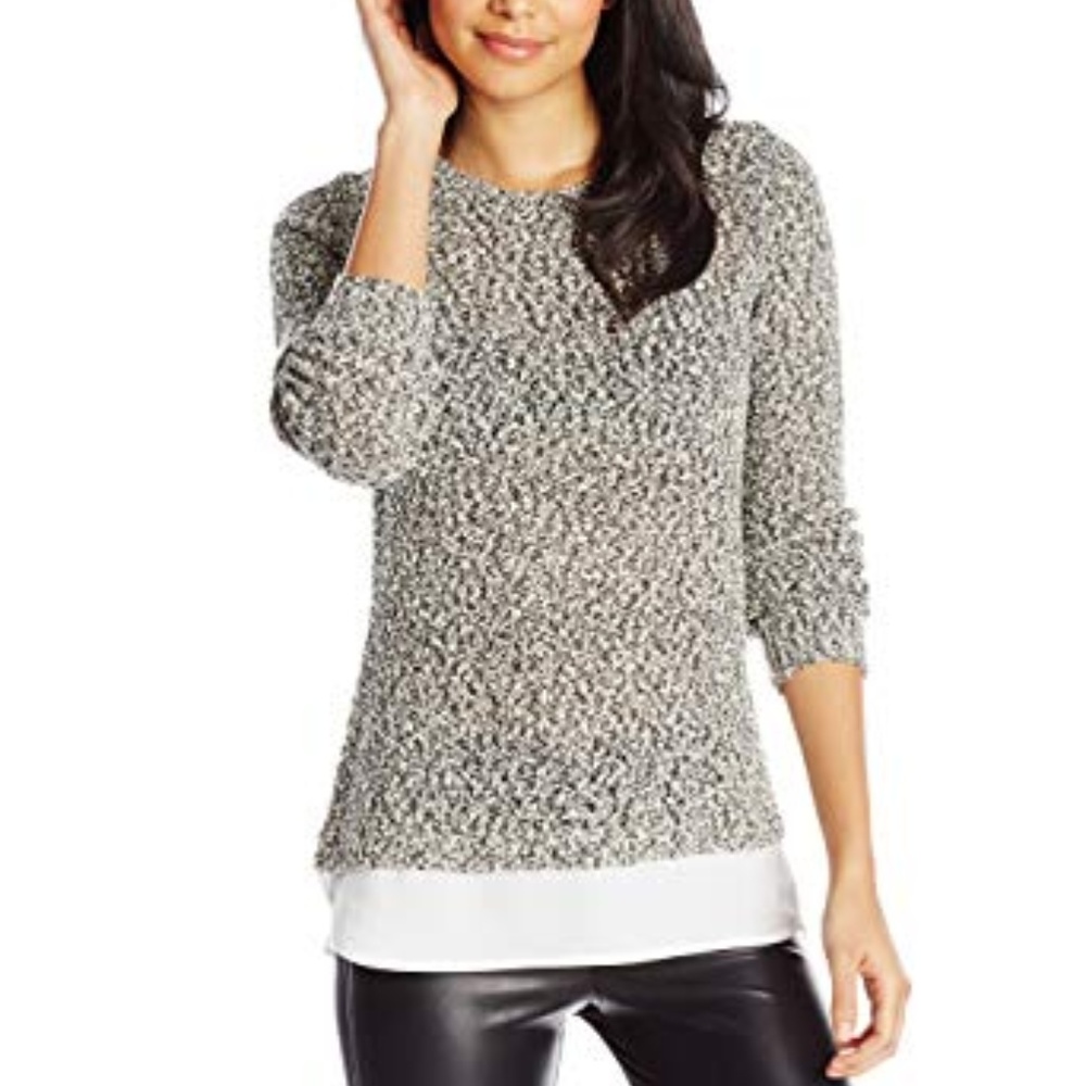 Calvin Klein Knit Black and White Sweater